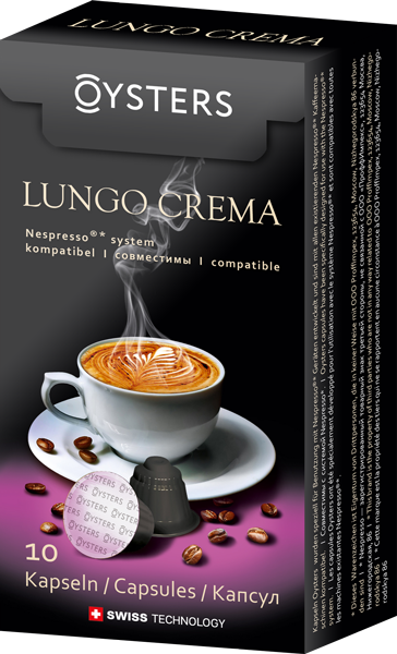 OYSTERS LUNGO CREMA(10 шт.) кофе в капсулах для кофемашин Nespresso